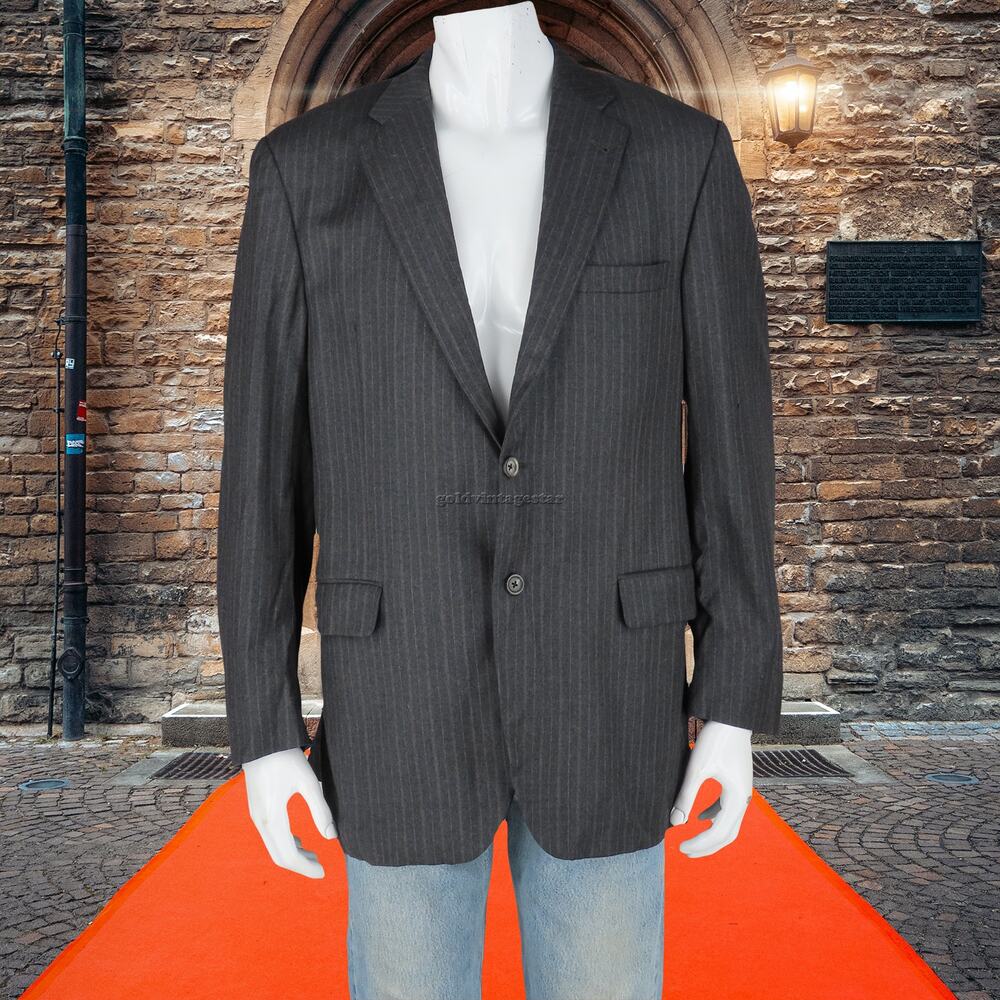 Burberry London Wool Striped Sport Coat Blazer 42R